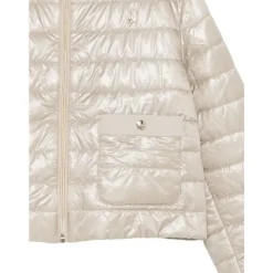 Veste à col rond en nylon ultraléger