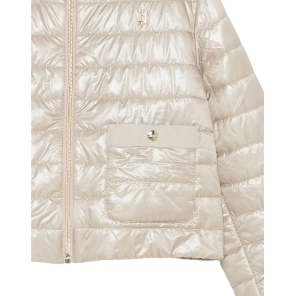 Veste à col rond en nylon ultraléger