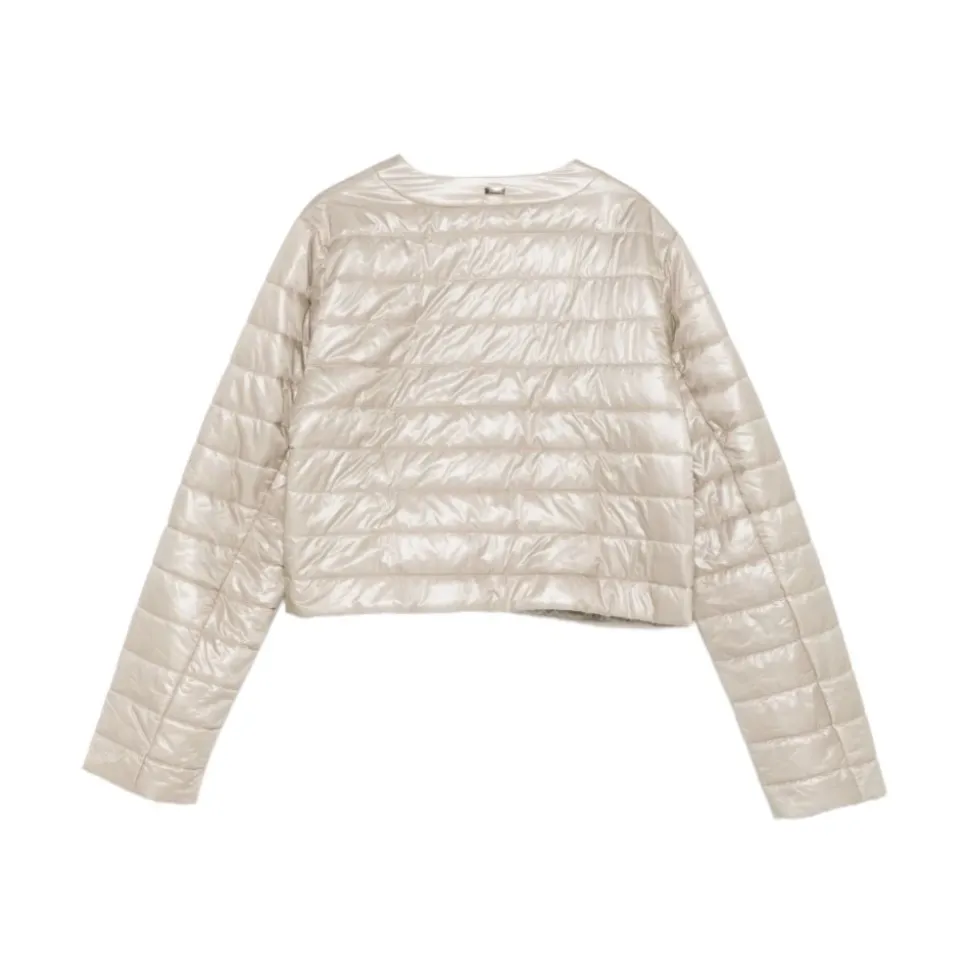 Veste à col rond en nylon ultraléger
