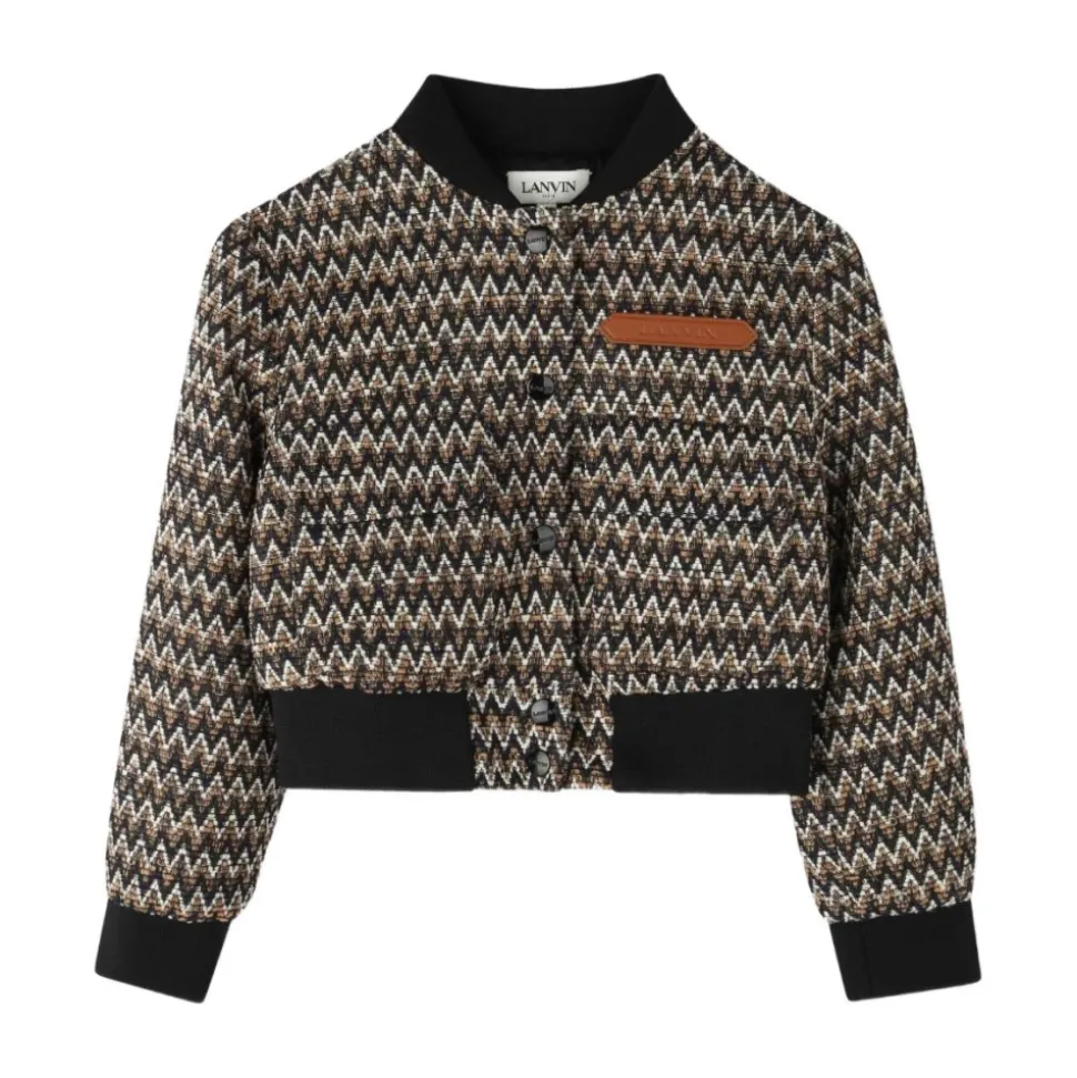 Veste Courte à Bordures Côtelées