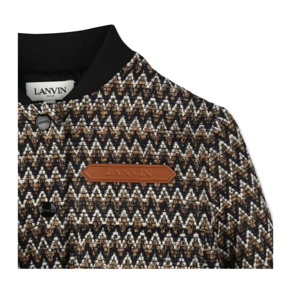 Veste Courte à Bordures Côtelées