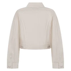 Veste en jean en coton avec clous logo
