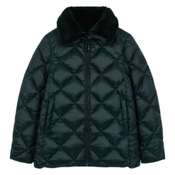 Veste matelassée avec col en fausse fourrure