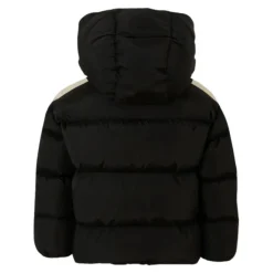Veste matelassée à capuche avec détails rayés