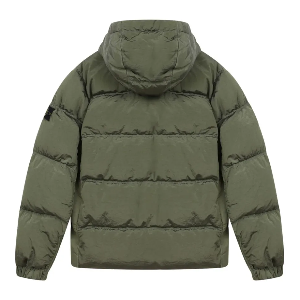 Veste matelassée sauge avec capuche
