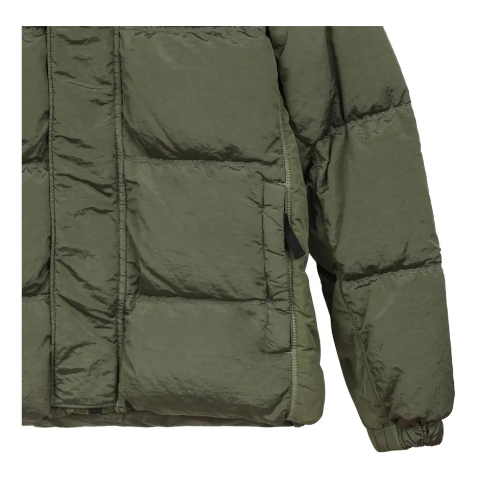 Veste matelassée sauge avec capuche