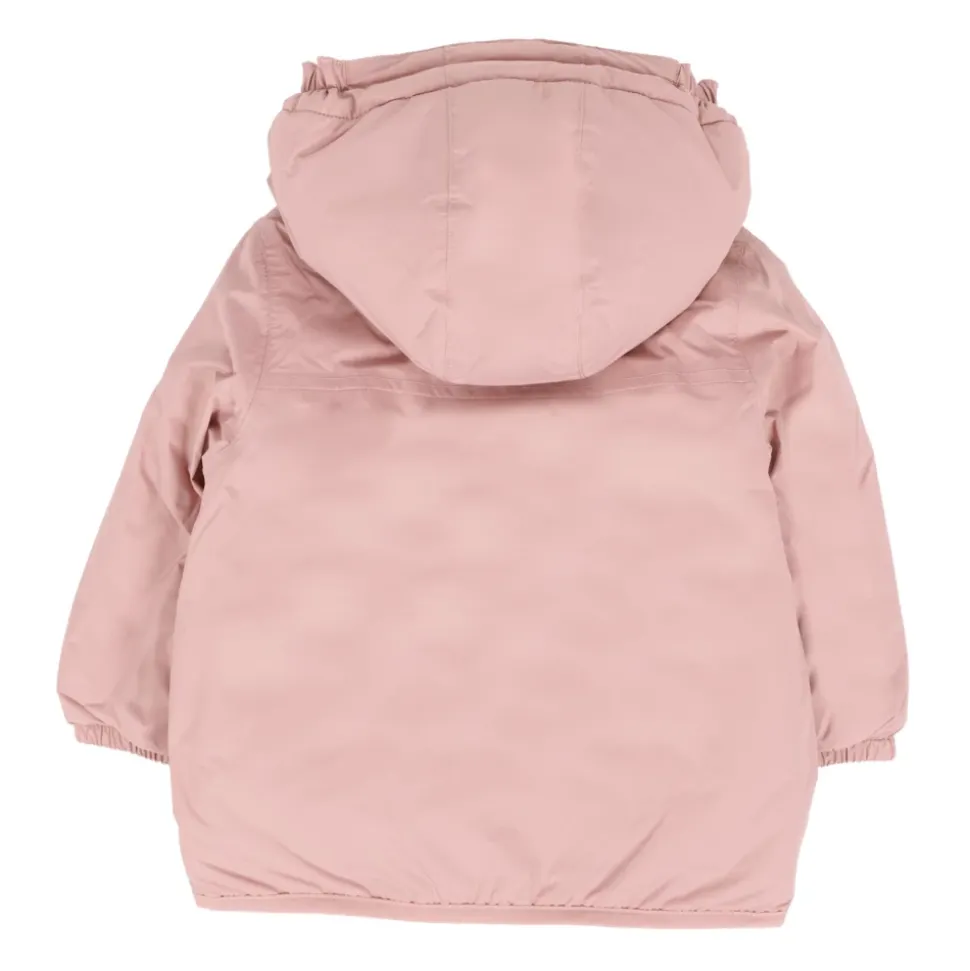 Veste Rose Matelassée avec Fausse Shearling