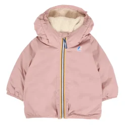 Veste Rose Matelassée avec Fausse Shearling