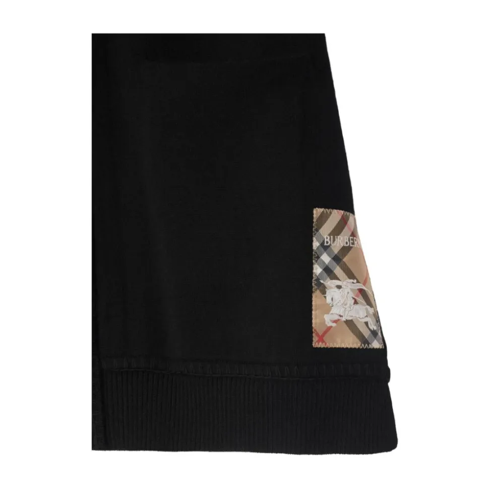 Veste Sans Manches Noire en Mélange de Laine