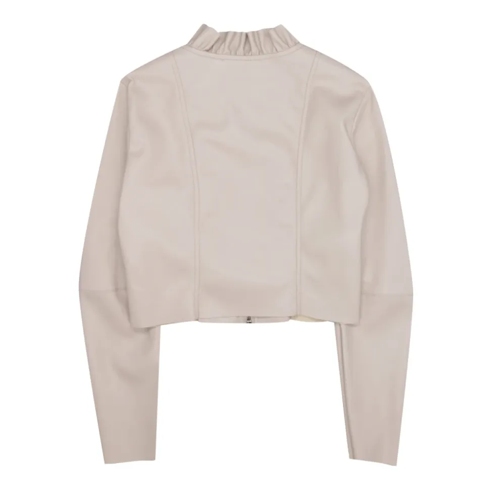 Veste zippée à volants