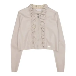 Veste zippée à volants