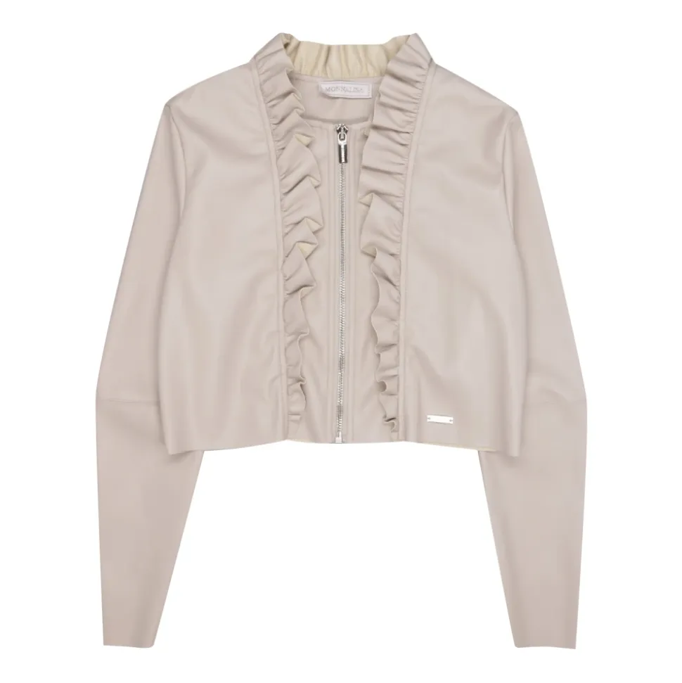 Veste zippée à volants
