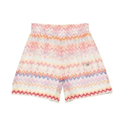 Zig Zag Cotton Bermuda Shorts